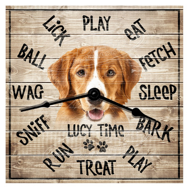 Personalized Family Dog Decorative  Wall Clock