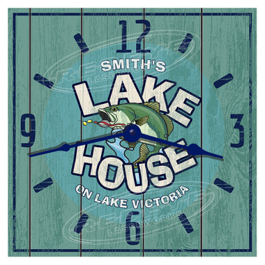 Personalized Lake House Decorative  Wall Clock