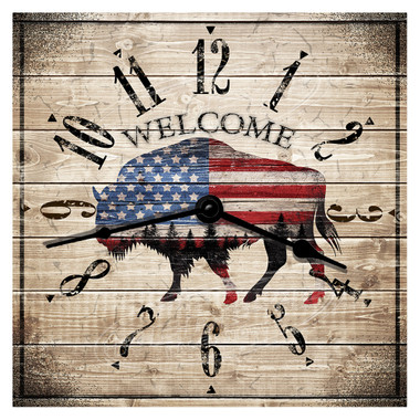 American Buffalo Themed Decorative  Wall Clock
