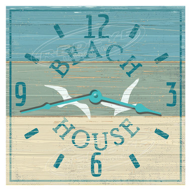 Beach House Themed Decorative  Wall Clock