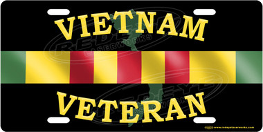 Vietnam Veteran Service Bar License Plate Tag