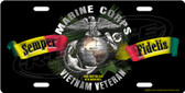 Personalized Marines Vietnam Veteran License Plate Tag