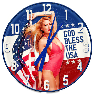 American Patriotic Pin Up Girl Decorative Wall Clock