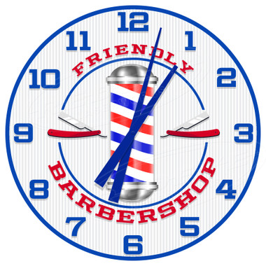 Personalized Barber Shop Wall Clock