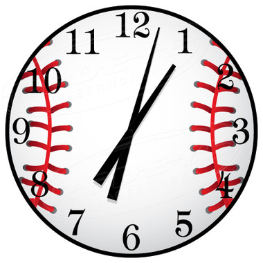 Baseball Themed Decorative Wall Clock