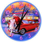 Personalized Vintage American Diner Wall Clock