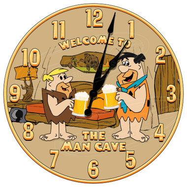 Flintstones Man Cave Decorative Wall Clock