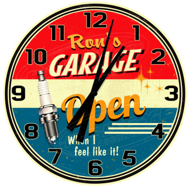 Personalized Vintage Garage Decorative Wall Clock