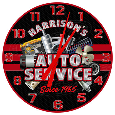 Personalized Auto Repair Shop Decorative Wall Clock