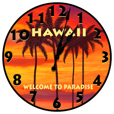 Personalized Paradise Sunset Decorative Wall Clock