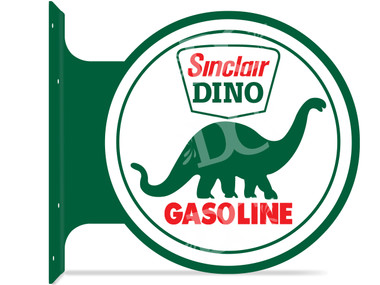 Sinclair Gasoline Garage Themed double sided metal flange sign