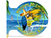 Margarita Bar Themed customized double sided metal flange sign