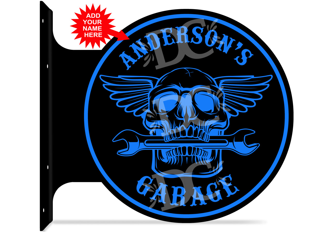 Personalized PIN UP PISTON Garage Sign Printed w YOUR NAME Aluminum Sign dd#393 