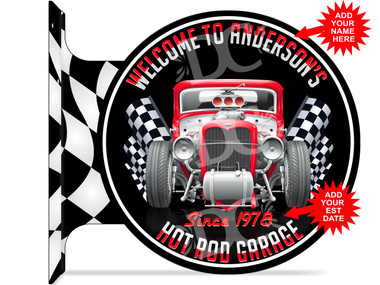 Hot Rod Racing Garage Sign
