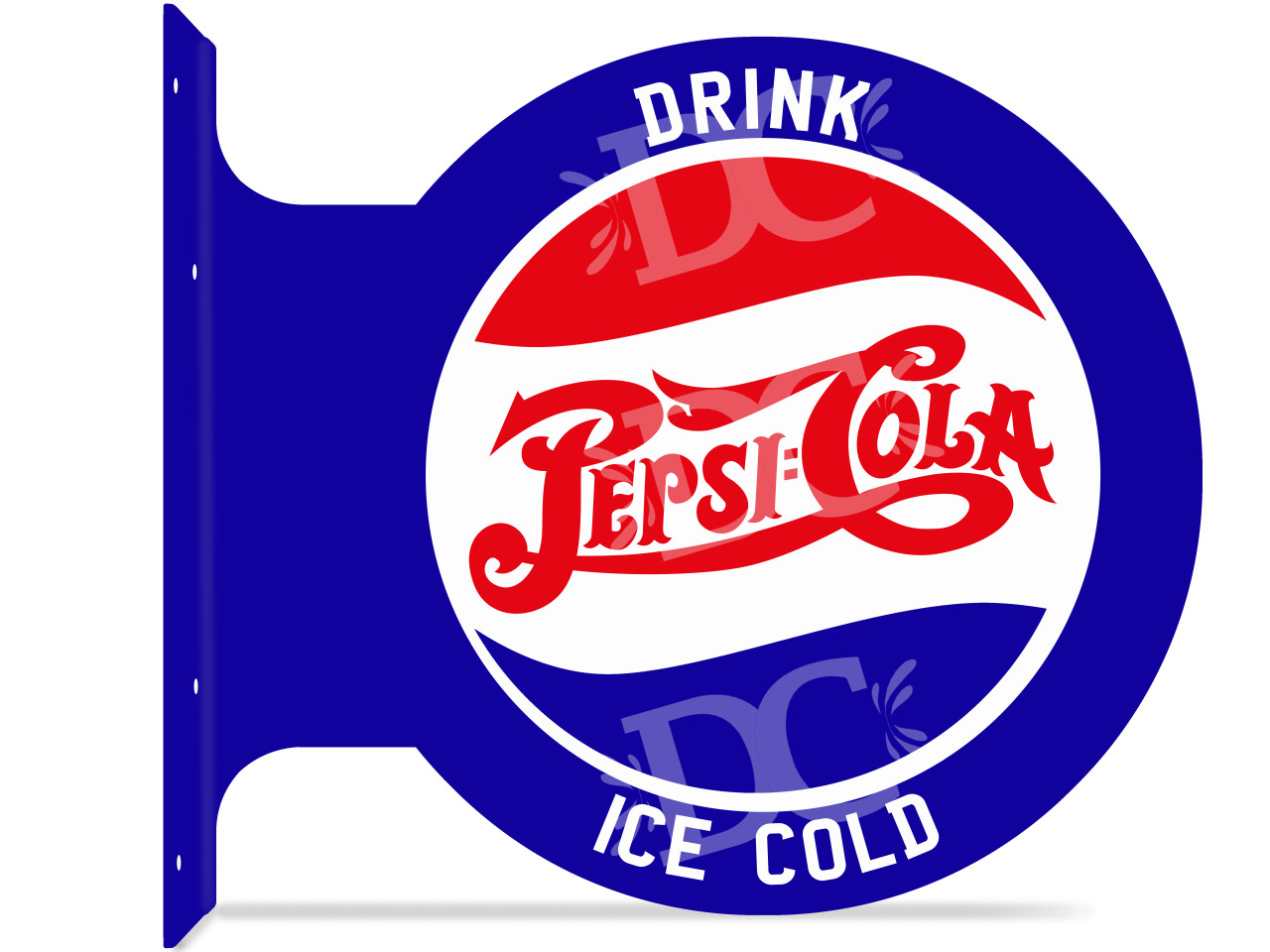 Pepsi-Cola Pepsi Themed customized double sided metal flange sign
