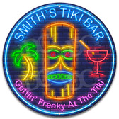 Tiki Bar Neon Themed Metal Sign