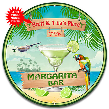 Margarita Bar Always Open Sign