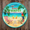 Paradise Beach Bar Metal Welcome Wall Hanging Sign Teal