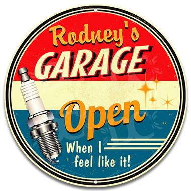 Vintage Mechanic Dad's Metal Garage Sign