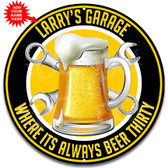 Beer Thirty Man Cave Garage Metal Wall Sign - Customized