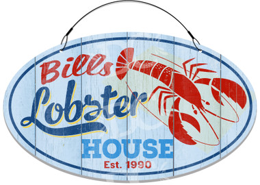 Lobster Shack Bar Metal Welcome Sign - Customized