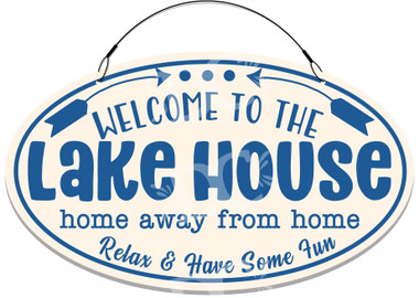 Lake House Cottage Tan Welcome Sign