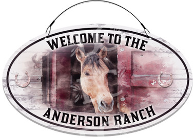 Horse Barn Ranch Themed Barn Sign - Customized