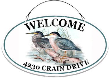 Crain Themed Welcome Decorative House Sign - Customized