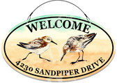 Sandpiper Welcome Decorative House Sign - Customized