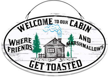 Cabin Decorative Welcome Sign