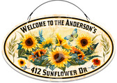Sunflower Garden Decorative Welcome Sign - Customized