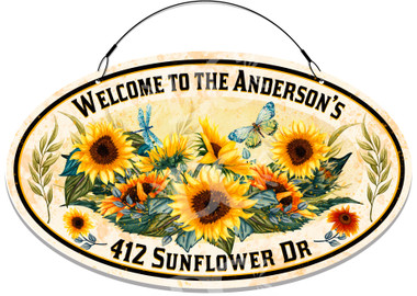 Sunflower Garden Decorative Welcome Sign - Customized
