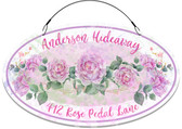 Rose Bouquet Themed Welcome Sign - Pink