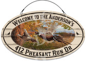 Pheasants In Flight Themed House Welcome Sign - Customized