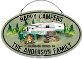 Happy Campers Campsite RV Welcome Sign - Customized