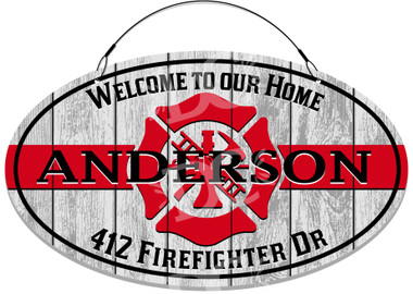 Fire & Rescue Welcome Address Sign - Customized