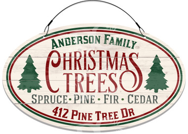 Christmas Tree Farm Holiday Address Sign - Customized