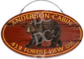 Rustic Wilderness Cabin Welcome Sign - Bear