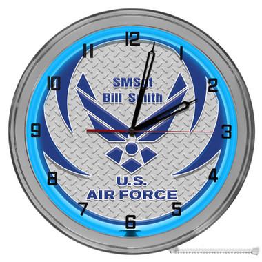 Air Force USAF Light Up 16" Neon Wall Clock