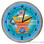 Retro 50's Diner Light Up 16" Blue Neon Wall Clock
