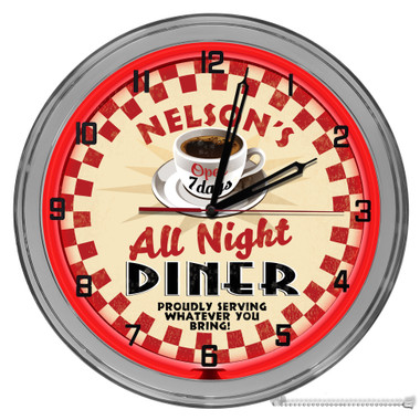 50's Coffee Shop Diner Light Up Red