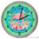 Flamingo Paradise Tiki Bar Light Up 16" Green Neon Wall Clock