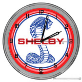 Shelby Automotive Light Up 16" Red Neon Garage Wall Clock