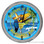 Margarita Parrot Tiki Bar Light Up 16" Blue Neon Garage Wall Clock
