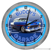 Muscle Car Light Up 16" Neon Garage Wall Clock - Customized