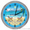 Paradise Beach Bar Always Five O'clock Light Up 16" Blue Neon Garage Wall Clock