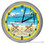 Paradise Beach Bar Always Five O'clock Light Up 16" Yellow Neon Garage Wall Clock