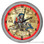 Pirate Cove 16" Red Neon Wall Garage Clock