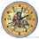 Pirate Cove 16" Orange Neon Wall Garage Clock