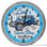 Speed Shop Hot Rod 16" Blue Neon Wall Garage Clock